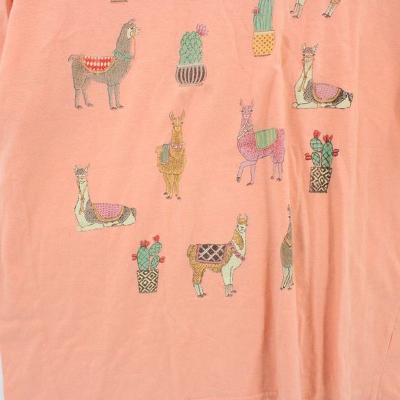 Indigo Soul Shirt Womens Pink Orange Animals Graphic Logo Lightweight Size 2XL - Picture 4 of 8